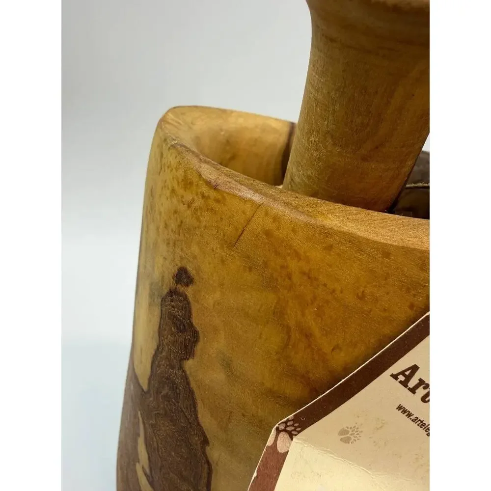 Arte Legno Olive Wood Mortar and Pestle Italy Solid Wood 3 lb Kitchen